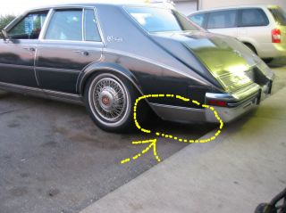1980   85 Cadillac Seville Left quarter panel moulding chrome trim 