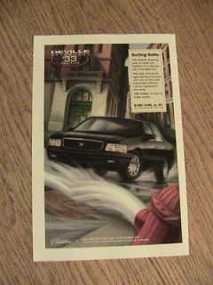 1998 CADILLAC DEVILLE CONCOURS ADVERTISEMENT new york fire hydrant 