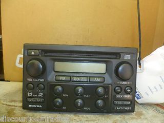 98 02 Honda Accord Radio Cd Player with Theft Code 39100 S84 A210