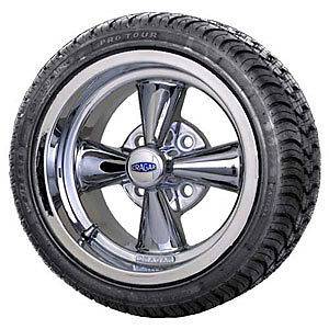 American Muscle Works 9 391F Cragar SS Golf Cart Wheel and Tire 