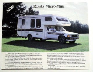 Shasta 1984 Micro Mini Camper Brochure