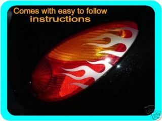 PT CRUISER TAIL LIGHT FLAMES Etched Vinyl Decals