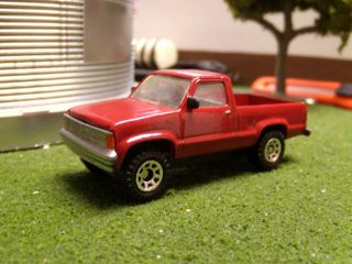64 Custom 1987 Dodge Dakota Red Color Hotwheels Matchbox ERTL Farm 