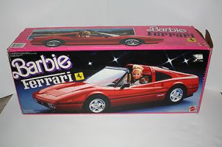 VINTAGE 1987 MATTEL BARBI FERRARI IN ORIGINAL BOX   CARW/ MIRRORS NO 