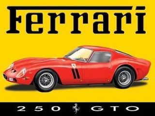 Ferrari GTO 250 Metal Sign, Sexy Red Sports Car, Garage, Den or Bar 