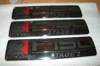 ROUSH FORD F150 F 150 STAGE 2 FRONT FENDER AND TAILGATE EMBLEMS 3PC 