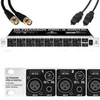 Behringer ADA8000 ULTRAGAIN PRO 8 Mic Preamp/Convert​er with Cables