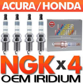 Honda Fit NGK Laser Iridium Spark Plugs OEM 4 Piece Set 1.5L 2007 2008 
