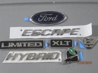FORD ESCAPE HYBRID EMBLEMS   OEM   Brand New (UNUSED) Leaf V6 
