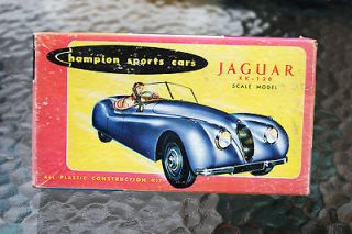 Vintage Pyro Jaguar XK 120 Model Car Kit 1950s Unbuilt in Box Nice 