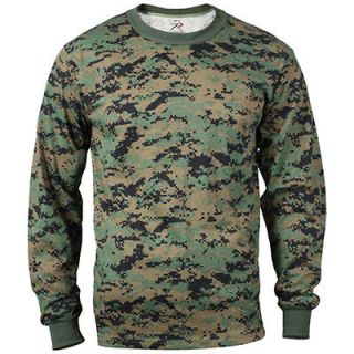 Woodland Digital MARPAT Camouflage Long Sleeve T Shirt
