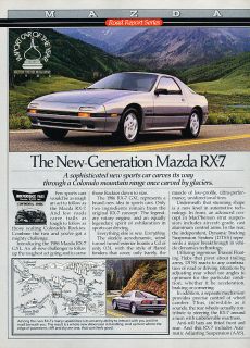 1987 Mazda Rx 7   2 Page Ad   Classic Vintage Advertisement Ad D121