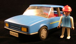 PLAYMOBIL Modern Blue Car with Driver No Gas Needed LOW MILEAGE
