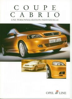 IRMSCHER Opel Astra Coupe Cabrio brochure 2002   Vauxhall   French 