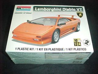 Monogram 1/24 scale Lamborghini Diablo VT plastic car model kit 