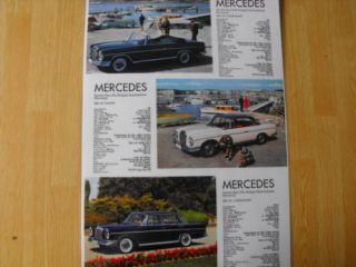 MERCEDES 300 SE limousine / cabrio lamtd poster print