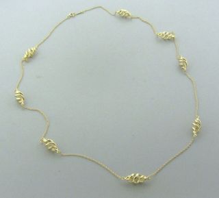 TIFFANY & CO PALOMA PICASSO 18K YELLOW GOLD SPIRAL NECKLACE