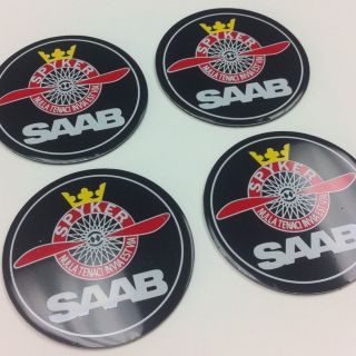 Saab Center Cap Flat Emblem Badge Wheel Rim Sticker Hub 900 2000 9 x 