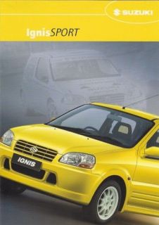 Suzuki Ignis Sport 1.5 VVT 2003 04 UK Market Sales Brochure