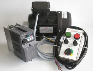 0HP 750W 1PH TO 3 PHASE INVERTER, MOTOR & REMOTE PACKAGE FOR LATHE 