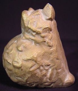 Cast Iron Sitting Akita Puppy Paperweight in a Waiting for Command 