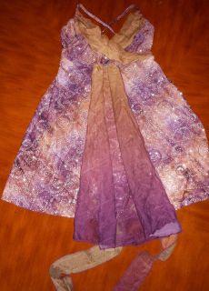   Sequin Purple Dance Lyrical Jazz Costume Ballroom Dress Adult M Medium