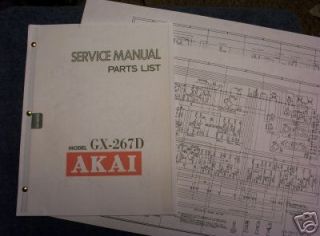 AKAI GX 267D Reel to Reel Service Manual 17 Schematics