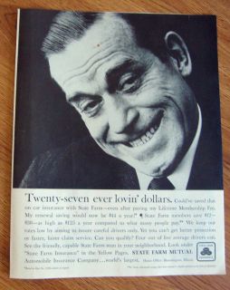 1959 State Farm Insurance Ad Twenty Seven ever Lovin Dollars