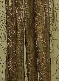 Embroidered Sheer Tissue Curtain  42x84