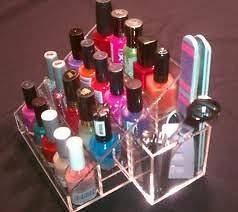   organizer nail polish rack stand display acrylic storage holder clear