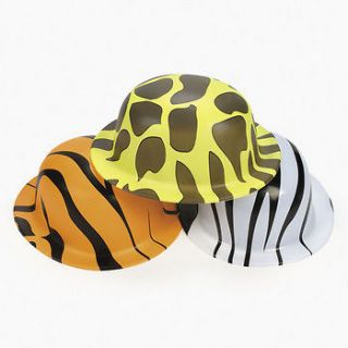 Lot of 12 Jungle Safari Animal Print Hats Party Favors