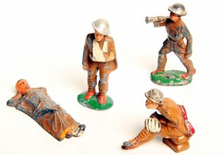 Four Barclay/Manoil Toy soldiers 1940s to early 1950s