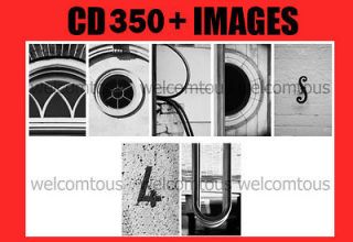 AMAZING ALPHABET PHOTOGRAPHY LETTERS CD 350+ PHOTOS A to Z