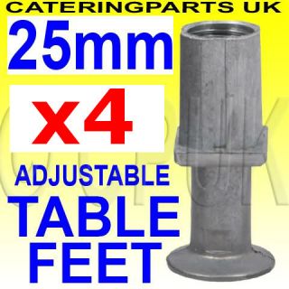   TABLE LEG / ADJUSTABLE FEET / FOOT INSERT FOR STAINLESS STEEL TABLE