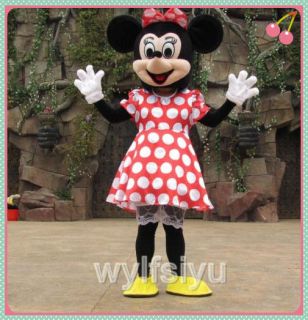 Mrs Minnie Mouse Mascot Cartoon Costume Adult Size Fancy Dress A++++