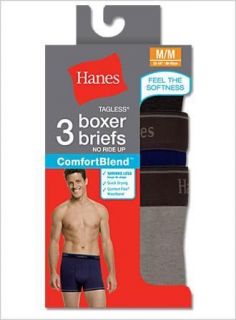 HANES Mens ComfortBlend Boxer Brief   3 Pairs   7549P3