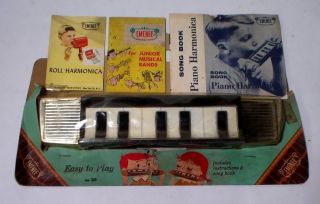 Piano Harmonica Emenee Vintage Toy Music Sound