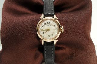   RUSSIAN VERY RARE SOLID PINK GOLD 14K MECHANICAL LADIES CHAIKA WATCH