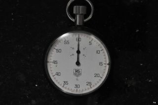 VINTAGE 53.4MM TAG HEUER 1/5 STOPWATCH RUNNING