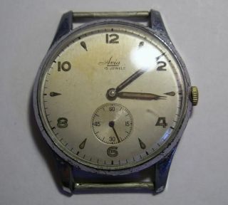   Rare Men`s AVIA 35mm case 15 jewels Vintage Wrist Watch – diameter