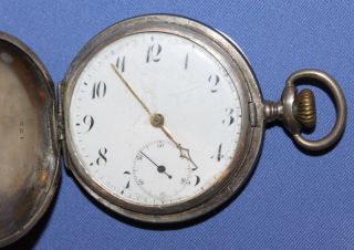 Antique Ancre 15 Jewels silver 0.800 Swiss pocket watch