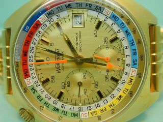 Wakmann Regate sailing fine chronograph in very good condition lemania 