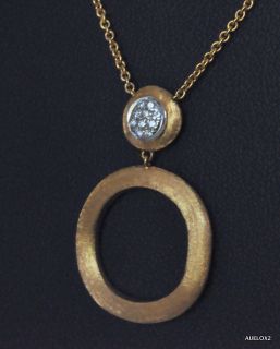 Exquisite New $2440 MARCO BICEGO Diamond 18K Gold Pendant Necklace 