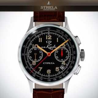   STRELA  Poljot Chronograph 3133  KIROVA CYB russian mechanical watch