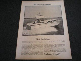1964 Chris Craft Yacht Boat Ad 6 Sleeper Challenger