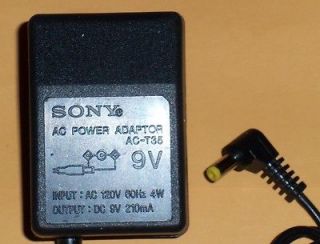 SONY AC T35 Electric Adaptor Class 2 Transformer AC 120V, O/P9V