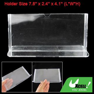 Clear Plastic Hotel Table Price Menu Photo Holder Stand