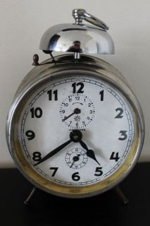 Antique Junghans Desk Alarm Clock 1920`s Germany