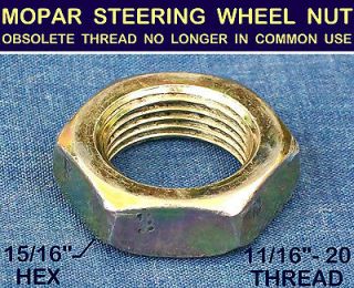 NOS OLD STEERING WHEEL NUT ◆1950s 50s MOPAR OBSOLETE 11/16 20 Extra 