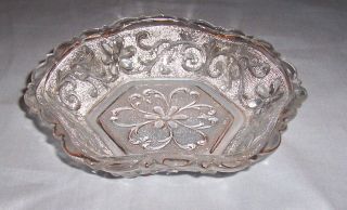 Indiana Glass SANDWICH, Crystal, Hexagonal 6 BOWL, Ca. 1920 80s
